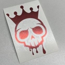 Red Chrome Voodoo Logo Sticker